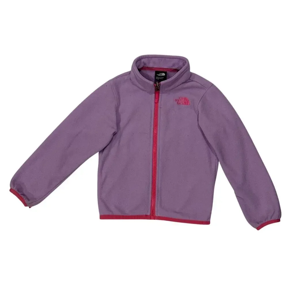 The North Face Toddler Girl 3T Purple Full Zip Fleece Jacket